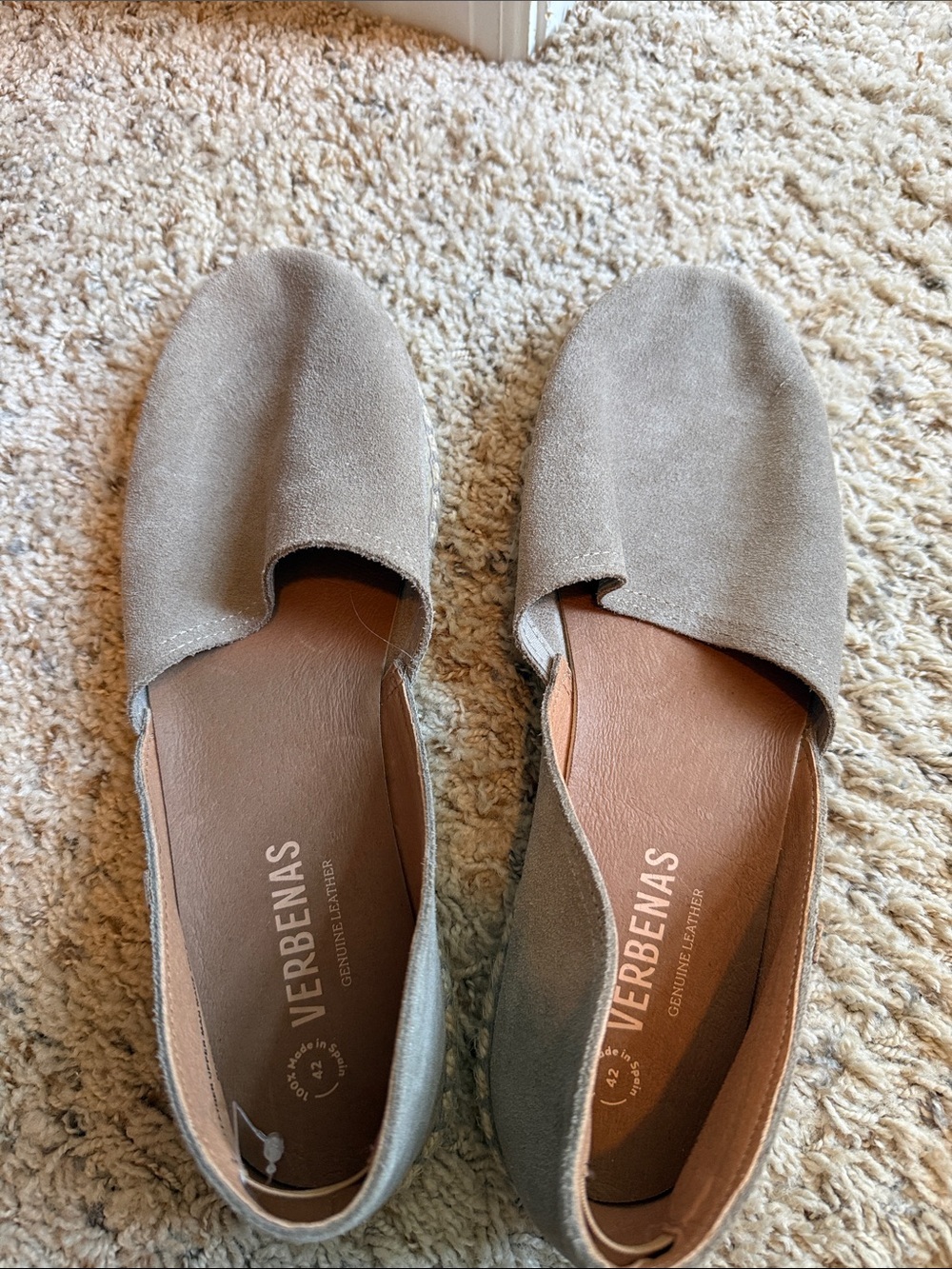 Women's Verbenas carmen Suede Slip-On Flats in Light Taupe